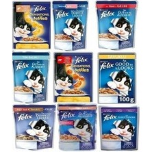 Felix Karışık Kedi Yaş Mama 10 Adet