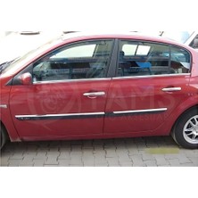 Fams Otomotiv  Renault Megane 2 Sedan Krom Cam Çıtası 4 Parça 2002-2009 Paslanmaz Çelik