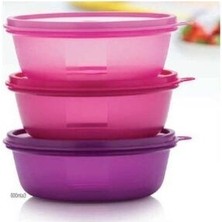 Şekerpare Saklama Kabı 600 ml 3'lü Set Pembe