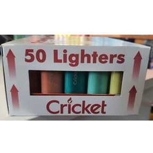 Cricket Küçük Taşlı Çakmak 50'li Renkli