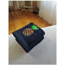Ananas Işlemeli 2li Mutfak Havlu Seti