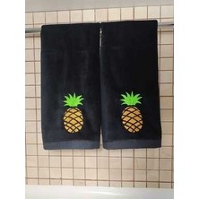 Ananas Işlemeli 2li Mutfak Havlu Seti