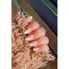 Dippnails Babyboomer Ombre Jel Takma Tırnak Tekrar Kullanılabilir Badem Manikür Seti 30 Adet