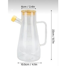 2li Bambu Vakum Kapaklı Brosilikat Cam Yağlık Sirkelik 900ML