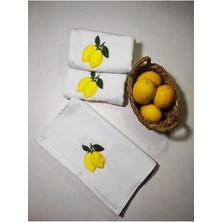 Limon Nakış Işlemeli 2li Mutfak Havlusu Seti