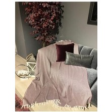 Luwino Home Koltuk Örtüsü , Tv Şalı , Throw ,Yatak Örtüsü , Çok Amaçlı Örtü , Bordo Renk 180x200 cm