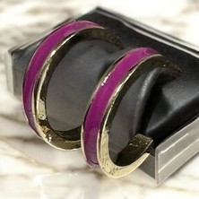 Store Pembe ve Gold Detaylı Yuvarlak Şık Küpe
