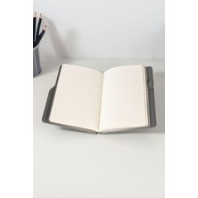 Baskılı 14,5 x 21  Termo Deri Çizgili 224 Sf. Tarihsiz Ajanda Lastikli Defter