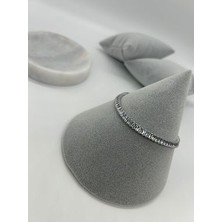 Baget Ful Zirkon Yaş Bileklik Gümüş Renk