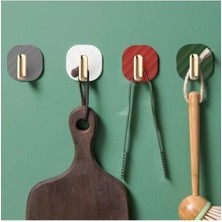 Bir Tık Home 2li Yapışkanlı Retro Askılık Dolap Kapak Kulpu Gri