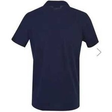 Polo Yaka Saf Pamuk Lacivert T-Shirt