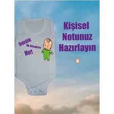 Kişiye Özel Not Yazılabilen Baskılı Hediye Bebek Body & Zıbın Atlet Çıtçıtlı