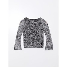 Lcwaıkıkı Classic Kayık Yaka Leopar Desenli Kadın Bluz