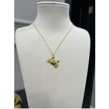 Gold Renk Çelik Yengeç Kolye