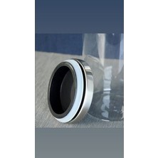 Cam Sürahi Yağdanlık Borosilikat 1500ML kulplu Vakum Kapak Silver