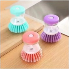 Bir Tık Home Pratik Sıvı Deterjan Hazneli Bulaşık Fırçası Hazneli Mutfak Banyo Lavabo Yıkama Fırçası 1 Adet