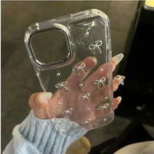 Elmalı Store Apple iPhone 16 Plus Uyumlu Kurdele Desenli Kabartmalı Telefon Kılıf Kapak