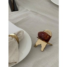 Hurmalık 6 Adet / Hurma Tabağı / Ramazan Süsü / Hurma Sunum Sofra Süsü / Ramazan Süsü / Gold Renk
