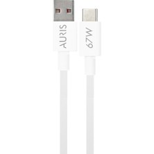67 Watt Hızlı Şarj Aleti Type C Kablo + USB Şarj Başlığı Yüksek Hızlı Şarj Göstergesi Çıkaran 67W Saliseli