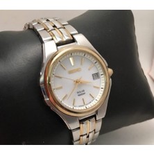 Seiko Güneş Enerjili Gold Kadın Kol Saati SUT038 @