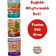 Tadım Premium Karışık Kuruyemiş Seti (3’lü Paket) – Tazelik Koruyan Kilitli Ambalajlı