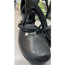 Kapalı Burun Parlak Siyah Parlak Tokalı Tango Dans ve Abiye Ayakkabısı