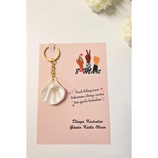 Pekshop 8 Mart Kadınlar Günü Hediyesi Incili Istiridye Anahtarlık 5 Adet
