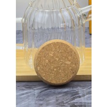 Ecolis Cam Yağdanlık Takımı - Mantar Kapaklı Yağlık Takımı - 2X750 ml