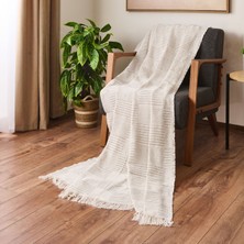 Evidea Soft Nemo Koltuk Şalı - Ekru / Antrasit - 180X220 cm