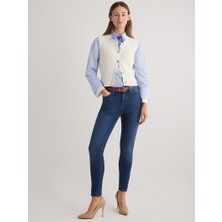 JUST UNIQUE DENIM J.U.D Miranda 102 Normal Bel Koyu Mavi Skinny Jeans Kadın