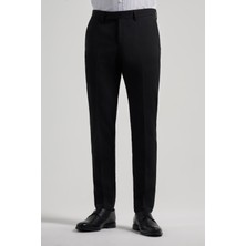 İmza Siyah Esnek Yandan Cepli Slim Fit Classic Pantolon 1003250106