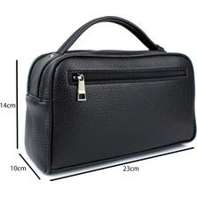 Derise Club Erkek Siyah El Çantası Portföy Çanta Iki Bölmeli El Çantası Clutch Çanta