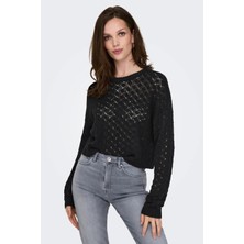 Only Kadın Onlmıamı Bisiklet Yaka Uzun Kollu Örme Kazak 15335109 Siyah