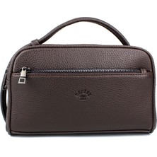 Derise Club Erkek Kahverengi El Çantası Portföy Çanta Iki Bölmeli El Çantası Clutch Çanta