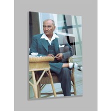 Taulart Ultra Yüksek Çözünürlüklü Atatürk Tablosu 4mm Kırılmaz Cam Tablo Ev, Salon, Hediyesi