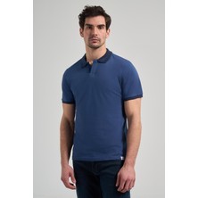 İmza Lacivert Pike Polo Yaka Pamuk Casual Slim Fit Dar Kesim Tişört 1011240155