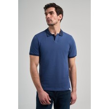 İmza Lacivert Pike Polo Yaka Pamuk Casual Slim Fit Dar Kesim Tişört 1011240155