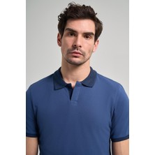İmza Lacivert Pike Polo Yaka Pamuk Casual Slim Fit Dar Kesim Tişört 1011240155