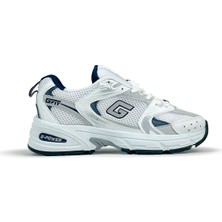George Phoenix Golden Carıo Beyaz Lacivert Unisex Sneakers Spor Ayakkabı
