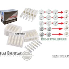 Xlinetattoo 50 Adet Round Seri Dövme Makinası Ucu - Dövme Makinası Ucu