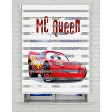 AD Home Şimşek Mcqueen Baskılı Zebra Perde - Gece Gündüz - Erkek Çocuk Odası Perdesi | Kokusuz Mürekkeple Basılmış  Zebra Perdeler ile Sende Tarzını Yansıt! | 1 Dakikada Pratik Montaj