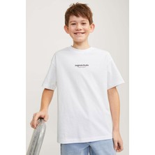 Jack & Jones Jorvesterbro Tee Ss Crew Beyaz Erkek Çocuk Kısa Kol T-Shirt