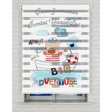 AD Home Denizci Çocuk Isimli Baskılı Zebra Perde - Gece Gündüz - Bebek Odası Perdesi | Kokusuz Mürekkeple Basılmış  Zebra Perdeler ile Sende Tarzını Yansıt! | 1 Dakikada Pratik Montaj