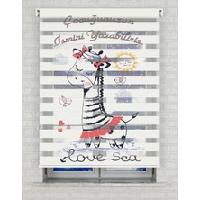 AD Home Zürafa Çocuk Isimli Baskılı Zebra Perde - Gece Gündüz - Bebek Odası Perdesi | Kokusuz Mürekkeple Basılmış  Zebra Perdeler ile Sende Tarzını Yansıt! | 1 Dakikada Pratik Montaj