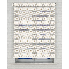 AD Home Geometrik Baskılı Zebra Perde - Gece Gündüz Kullanıma Uygundur - Yatak Odası Perdesi | Kokusuz Mürekkeple Basılmış  Zebra Perdeler ile Sende Tarzını Yansıt! | 1 Dakikada Pratik Montaj