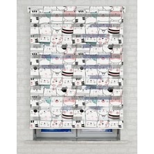 AD Home Kedicikler Baskılı Zebra Perde - Gece Gündüz Kullanıma Uygundur - Bebek Odası Perdesi | Kokusuz Mürekkeple Basılmış  Zebra Perdeler ile Sende Tarzını Yansıt! | 1 Dakikada Pratik Montaj