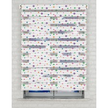 AD Home Renkli Çiçekler Baskılı Zebra Perde - Gece Gündüz - Bebek Odası Perdesi | Kokusuz Mürekkeple Basılmış  Zebra Perdeler ile Sende Tarzını Yansıt! | 1 Dakikada Pratik Montaj