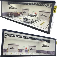 Reklambalaj 1:24 Ölçek Araçlar Için Ahşap LED Işıklı Akrilik Korumalı Araç Sergileme Standı / Diorama