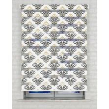 AD Home Suluboya Damask Baskılı Zebra Perde - Gece Gündüz - Mutfak Perdesi, Salon Perdesi, Yatak Odası Perde | Kokusuz Mürekkeple Basılmış  Zebra Perdeler ile Sende Tarzını Yansıt! | 1 Dakikada Pratik Montaj