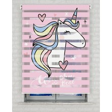 AD Home Unicorn Baskılı Zebra Perde - Gece Gündüz Kullanıma Uygundur - Bebek Odası Perdesi | Kokusuz Mürekkeple Basılmış  Zebra Perdeler ile Sende Tarzını Yansıt! | 1 Dakikada Pratik Montaj